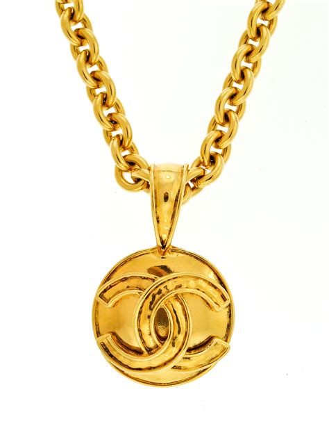 fake chanel symbol necklace|chanel copy necklace.